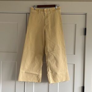 Zara Yellow Wide Leg Jeans